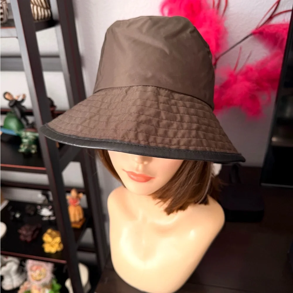 Betmar Brown Nylon Bucket Hat